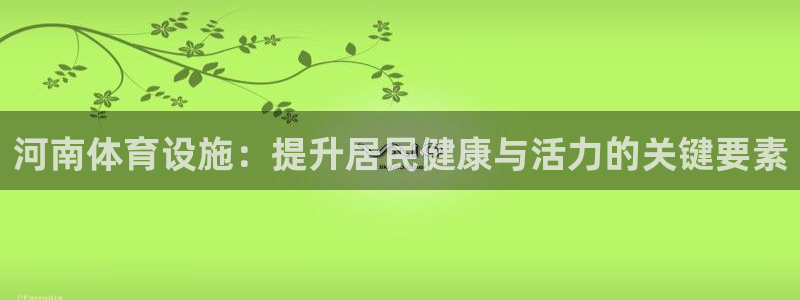 注册意昂3：河南体育设施：提升居民健康与活力的关键要素 